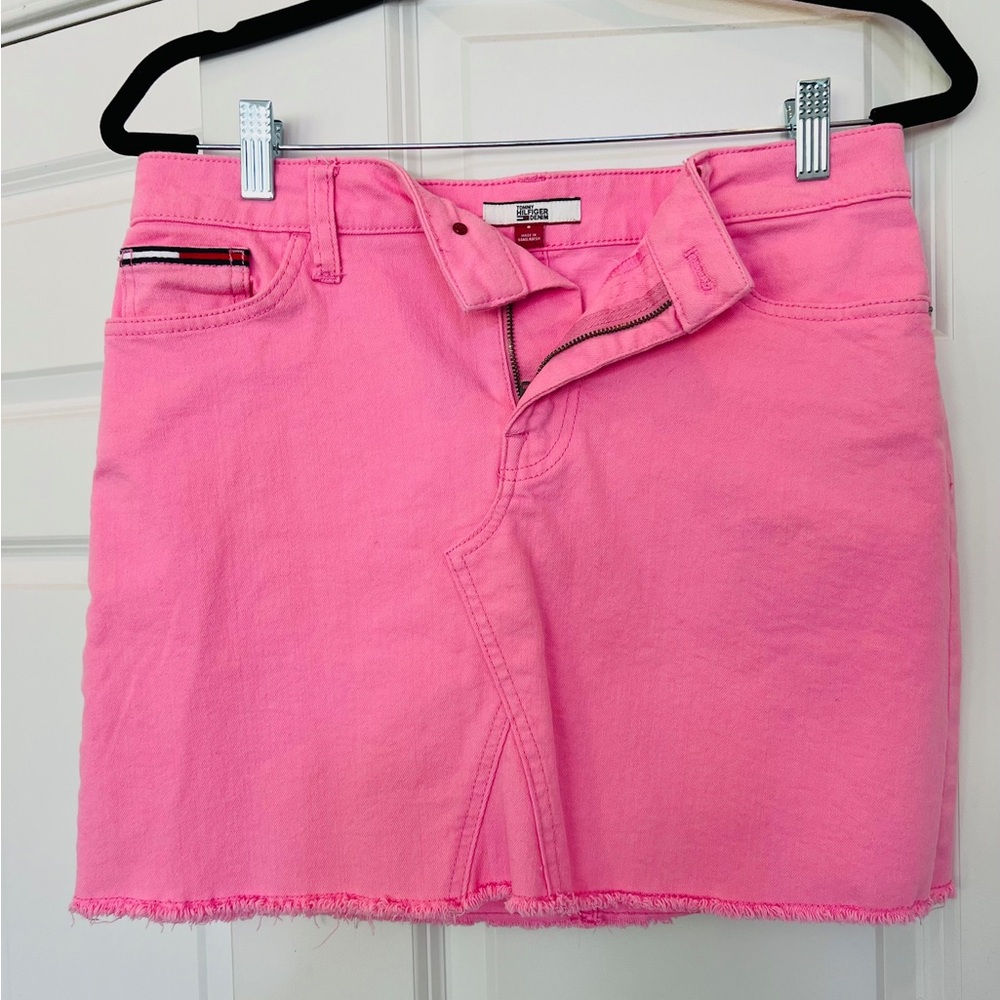 Tommy Hilfiger pink denim skirt